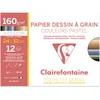Image de Clairefontaine - 96772 - 1 Pochette de 12 feuilles Couleurs Pastels Assorties - papier dessin - 24x32cm 160 g