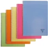 Image de Clairefontaine 328116C Collection Linicolor Fresh Un Cahier à Spirale - A4 21x29,7 cm - 180 Pages Grands Carreaux - Papier Blanc 90 g - Couverture Polypro Transparent - Couleur Aléatoire