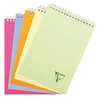 Image de Clairefontaine 328645C Collection Linicolor Fresh Un Bloc à Spirale - A5 14,8x21 cm - 160 Pages Détachables Petits Carreaux - Papier Blanc 90 g - Couverture Polypro Transparent - Couleur Aléatoire