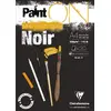 Image de Clairefontaine 975162C Paquet PaintON Multi-techniques - 10 Feuilles Papier Dessin Multi-techniques au Grain Légèrement Rugeux - Noir - 50x65 cm 250g