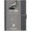 Image de Clairefontaine 975184C - Un carnet cousu de papier dessin Paint'On 64 pages grises 14,8x21 cm 250g, fermeture élastique, couverture souple grise
