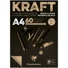 Image de Clairefontaine 975818C bloc Kraft bicolor 60 Feuilles brun et noir A4 90g