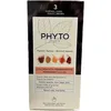 Image de Phyto - Kit Coloration Permanente - 3 Châtain Foncé - Pigments Végétaux - Sans Ammoniaque - Experts Coloristes - Tenue Longue Durée - Couvre 100% des Cheveux Blancs (Lot de 2)