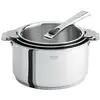 Image de Set 3 casseroles inox Casteline 16, 18 et 20 cm et manche amovible Cristel
