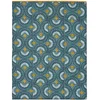 Image de Drap Plat Imprimé en Percale de Coton, 270cm x 300cm, Bleu Emeraude, Eclipse