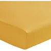 Image de Drap Housse Uni en Percale de Coton, 90cm x 200cm, Sahara, Royal Line