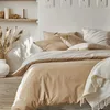 Image de Essix Housse de Couette en Coton Bicolore, Bons Jours, Sable/Crème, 240x220 cm