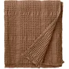 Image de Plaid nid d'abeille Jacquard en Coton, Yogi, Amande, 130x170 cm, Essix