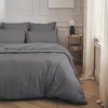 Image de Housse de Couette en Percale de Coton, Première, Basalte, 200x200 cm, Essix