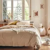 Image de Housse de Couette Unie en Flanelle de Coton Chambray, Frisson, 240 x 220 cm, Essix