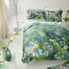 Image de Designers Guild Housse de Couette imprimée en Satin de Coton, Gladys Blossom, 260 x 240 cm, Vert Moyen