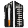 Image de Fiskars Set de découpe de précision Premium, Cutter de précision et Set de 13 Lames, Longueur totale : Cutter : 21 cm, dont 12 Lames, Acier/Plastique, Blanc/Orange, 1024384