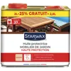 Image de STARWAX Huile haute protection pour mobilier de jardin en bois 2,5L, nourrit et protège les essences : teck ipé acacia bambou eucalyptus, barrière anti-UV, entretient les fibres desséchées, 15m²/L