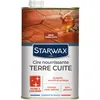 Image de STARWAX Cire nourrissante patine à l'ancienne pour tomettes et terres cuites 1L, brun terre cuite, embellit nourrit et protège, effet ciré satiné, formule anti-tache, non glissant, 30m²/L