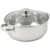 Image de Crealys 502385 Faitout Inox 4L Ø24 cm avec Couvercle Verre   Tous Feux dont Induction   Cuisine Saine Sans PFAS   Idéal Mijotés, Daubes et Soupes   Gamme Olympe