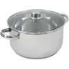 Image de Crealys 502388 Marmite en Inox 10 L Couvercle Verre Diamètre: 28 cm, Argenté
