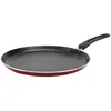 Image de Crealys 519968 Crépière Aluminium pressé CERISE Ø 28 cm - Revêtement anti-adhésif - Coloris Rouge métallisé - Poêle à crêpes tous feux dont induction