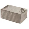 Image de Compactor Sac de Rangement pour Vêtements et Couettes avec Fermeture éclair, Organisateur Pliable pour Armoires et Placards, Rangement étanche à la Poussière et à l'eau, Gamme Rivoli, Marron/Blanc
