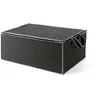 Image de Compactor   Housse de rangement pour couette et vêtements zippée avec poignées, coloris noir et liseré gris, rangement placards