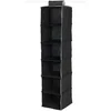 Image de Compactor - Organisateur de Pulls Urban à 6 Niveaux - Collection Cosmos - 30x30x128 cm - Noir - Peva
