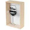 Image de Compactor - Wine Not ? Boîte à Bouchons de Vin Collection Nature M, Bois de Pin et Acrylique, 20x10x30 cm