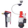 Image de Wirquin 10723583 Chasse d'eau wc complète mécanisme wc double chasse MW2 & robinet flotteur à alimentation latérale Jollyfill, gris et rouge