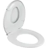 Image de Wirquin 20719572 Abattant WC Family blanc avec fermeture ralentie, réducteur enfant, déclipsable et charnières en plastique