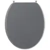 Image de Wirquin 20719739 Abattant WC Woody en MDF Bi Color gris anthracite et gris clair en MDF forme U avec charnières en inox