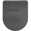 Image de Wirquin 20722690 Abattant WC Amiral gris en thermodur avec frein de chute, top fix, déclipsable et charnières en inox, forme en D