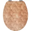 Image de Wirquin 20723077 Abattant WC Diplomat Osier 100% FSC en MDF avec frein de chute, déclipsable, top fix et charnières en inox, forme en U