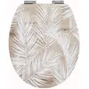 Image de Wirquin 20723080 Abattant WC Diplomat Palm 100% FSC en MDF avec frein de chute, déclipsable, top fix et charnières en inox, forme en U