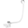 Image de Wirquin 30723100 Ensemble complet vidage de baignoire L700 mm avec siphon orientable Ø40, clapet recouvrant et cache trop plein, blanc et chromé