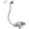 Image de Wirquin lot de 2 : 1 bonde ø90 mm avec trop-plein pour évier 1 bac + 1 siphon d’évier Néo Air  40 mm zéro fuite