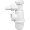 Image de Wirquin SP3223 Siphon d'évier classique  40 mm réglable en hauteur avec prise machine à laver, blanc