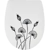 Image de Wirquin 20724240 Abattant WC Marbella Floral noir thermoplastique avec frein de chute, déclipsable, forme U