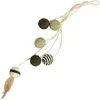 Image de Bobby Bille - Griffoir Chat Jouets en Corde recyclée, avec balles et Plumes, à Suspendre, Vert, 52 CM