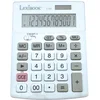 Image de Lexibook, Calculatrice de Bureau 12 Chiffres avec Écran LCD, 8 Fonctions, Larges Touches, Solaire & Piles, Blanche/Grise, C129