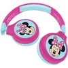Image de Lexibook, Minnie, Casque Audio Enfant 2-en-1 Bluetooth et Filaire, Stéréo, sans Fil, Filaire, Son limité, Pliable, Ajustable, Rose/Bleu, HPBT010MN