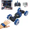 Image de Lexibook Extreme Crosslander, Voiture radiocommandée Lumineuse Tout Terrain, télécommande Bracelet, Rechargeable, Jeu d'action électronique, Noir/Bleu, RC49 