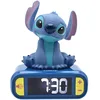 Image de Lexibook, Disney Stitch, Réveil veilleuse Stitch, Personnage Lumineux, Choix de 6 alarmes, 6 Effets sonores, Ecran LCD rétro-éclairé, Snooze, Bleu, RL800D