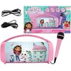 Image de Lexibook, Gabby et la Maison Magique, Enceinte Haut-Parleur sans Fil Lumineuse avec Micro, Son stéréo, Fonction karaoké, Ports USB et Carte SD, Batterie Rechargeable, Poignée de Transport, BTP585GDHZ