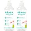 Image de BÉABA, Liquide Vaisselle pour Biberons et Accessoires Repas, 100% d'Origine Naturelle, Made in France, Sans Parfum, Flacons 100% Lot de 2x500 ml