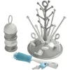 Image de BÉABA, Coffret Naissance Bébé, Set Cadeau Naissance, Egoutte Biberon Arbre Grande Capacité-Gris, Boite Doseuse de Lait Empilable-Gris, Goupillon Biberon Silicone