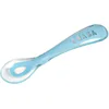 Image de BÉABA, Cuillère en Silicone Bébé/Enfant, 2ème Âge, Dès 10 mois, Souple, Bout arrondi, Manche Ergonomique, Manche court et arrondi, Prise en main facile pour Bébé, Vert de Gris