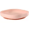 Image de BÉABA, Assiette Ventouse pour Enfant, 100% silicone, matière douce et très resistante, Adhère table/tablette chaise haute, Languette permettant de soulever l’assiette, Compatible micro-onde, Rose
