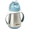 Image de Tasse en inox avec paille Bleu