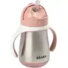 Image de Tasse en inox avec paille Rose