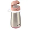 Image de BÉABA, Gourde Inox Enfant 2 en 1, Fonction Gourde/Verre, Bouton Push por faciliter l'ouverture, Solide, Sain, Poignées amovibles, Inox Maintien du Froid/Chaud, 350ml, Old Pink