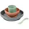 Image de Set Vaisselle Silicone 4 pièces Mineral