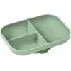 Image de Béaba, Assiette Silicone Compartimentée Avec Ventouse, Anti dérapant, Sain et Durable, Compatible lave-vaisselle, Micro-onde, Congélateur, Facile d'entretien, Vert Sauge